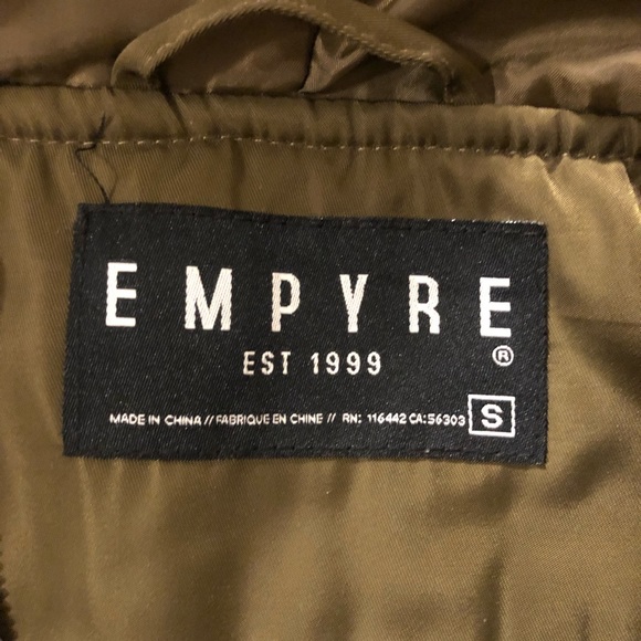 Empyre Men’s Olive Green Jacket (S) - Picture 4 of 4